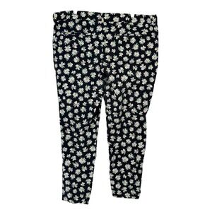 Old Navy Pixie Ankle Pants Navy Daisy Floral Print 20 Tall
